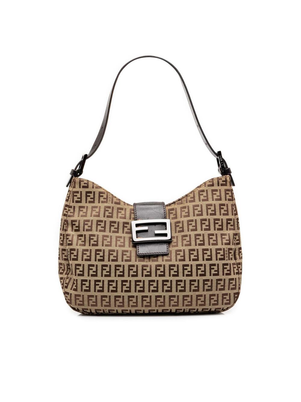 Fendi Zucchino Canvas Shoulder Bag Pre- #361834F10B